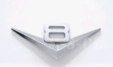 3D V8  Metall Aufkleber Auto